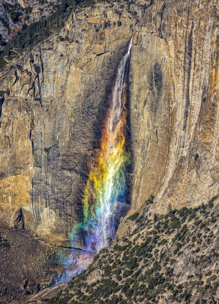 Sunlit Rainbow Waterfall by Ning Lin — canvas wall art