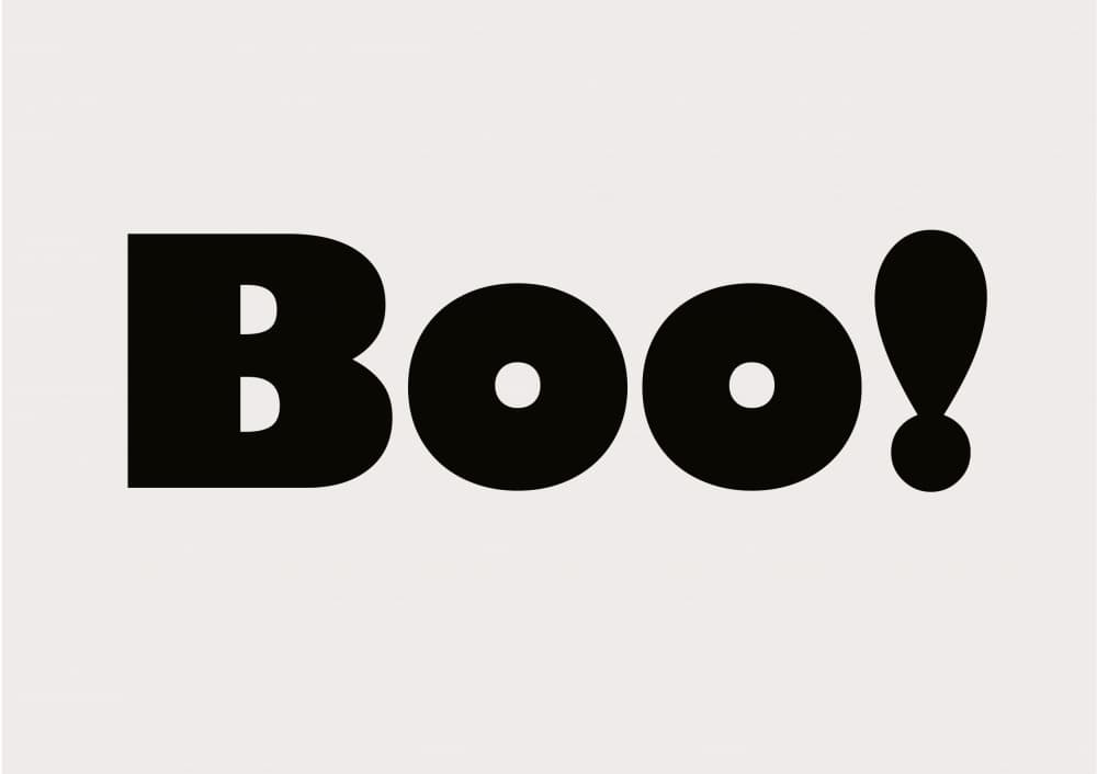 Boo Halloween Text by FINE FINE STUFF — canvas wall art