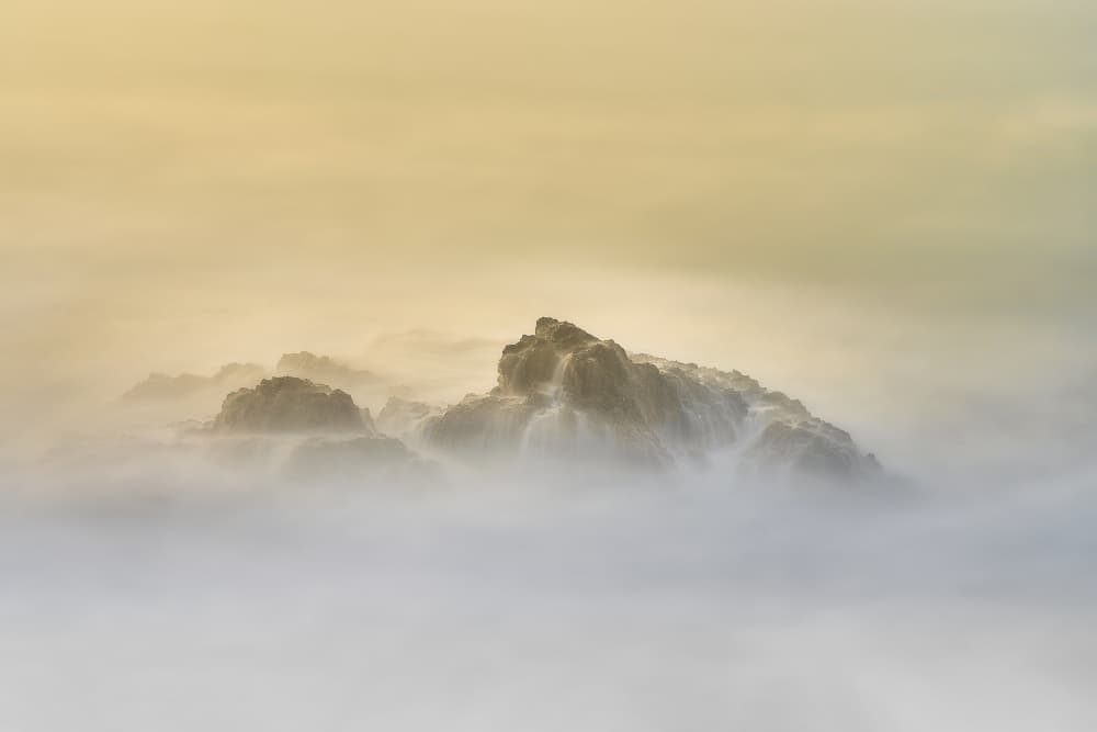 Misty Golden Peaks by MingLun Tsai (蔡明倫) — canvas wall art