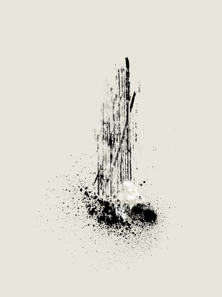 Expressive Black Ink Strokes by Imaginative — canvas wall art