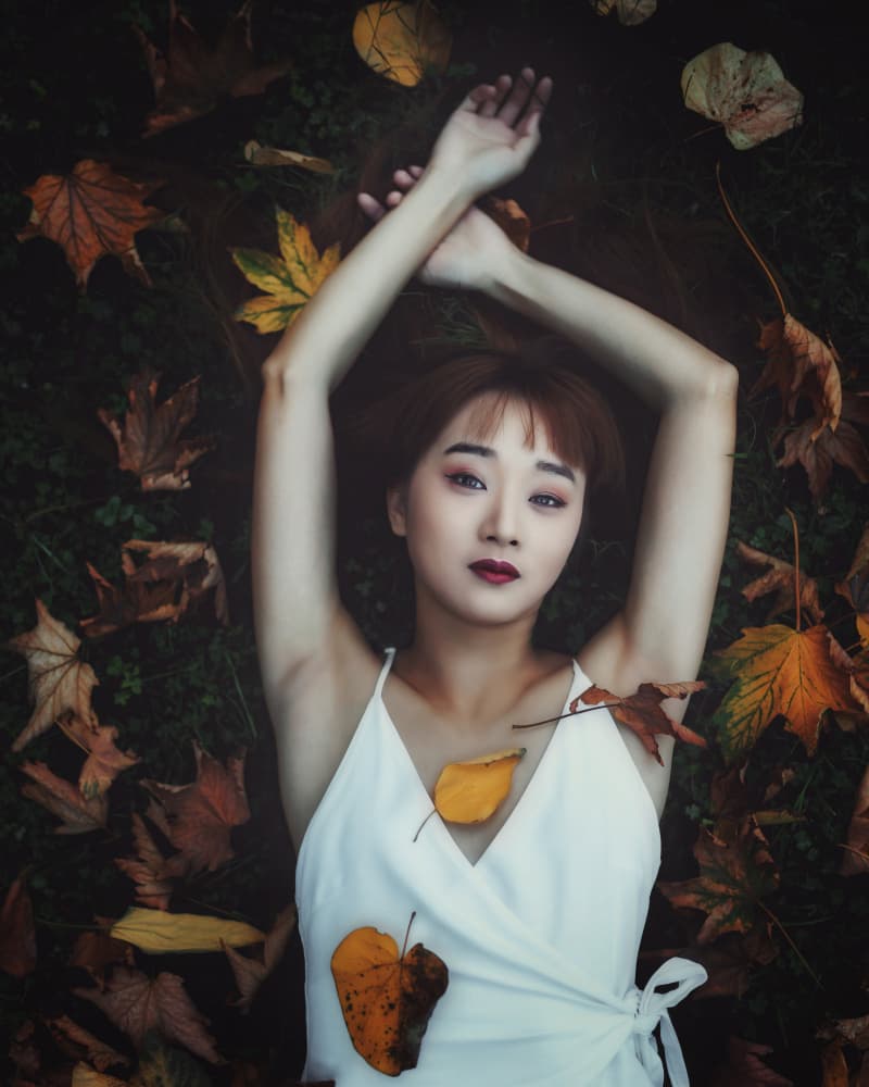 Autumn Serenity Portrait by Vasil Nanev — canvas wall art
