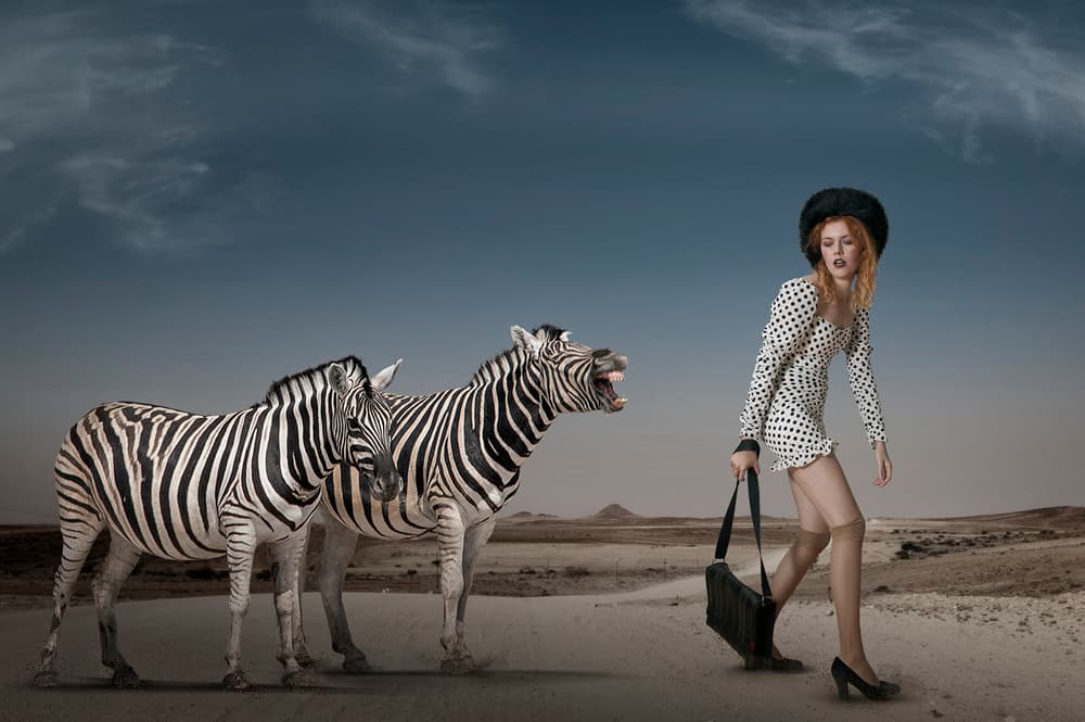 Surreal Fashion Desert Scene by Christine von Diepenbroek — canvas wall art
