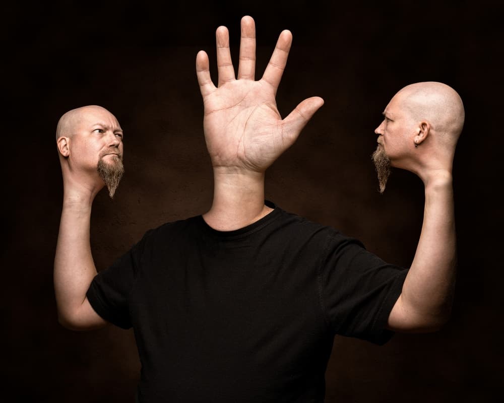 Conceptual Hand Head by Petri Damstén — canvas wall art