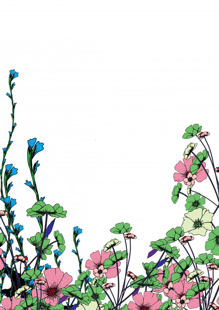 Whimsical Floral Border by Nicholas — canvas wall art