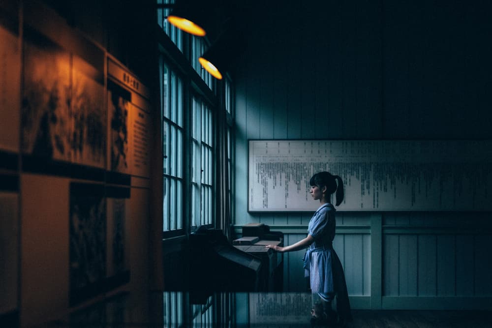 Thoughtful Girl By Window by Nobu Ishijima — canvas wall art