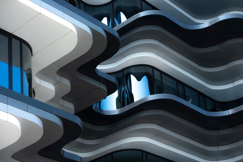 Wavy Modern Architecture by Greetje van Son — canvas wall art