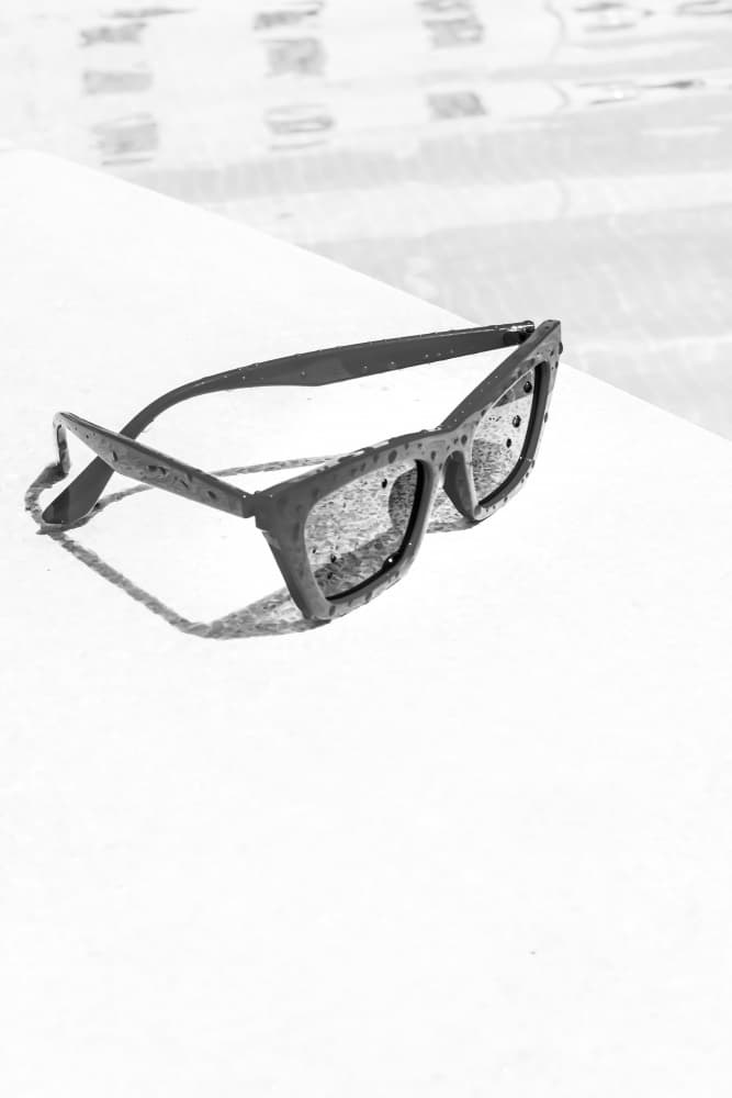 Wet Poolside Glasses by Pictufy Studio III — canvas wall art