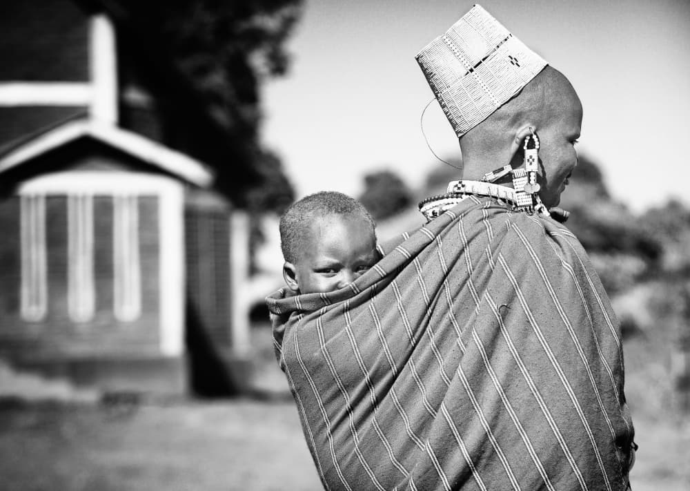 African Mother Child by Goran Jovic — canvas wall art