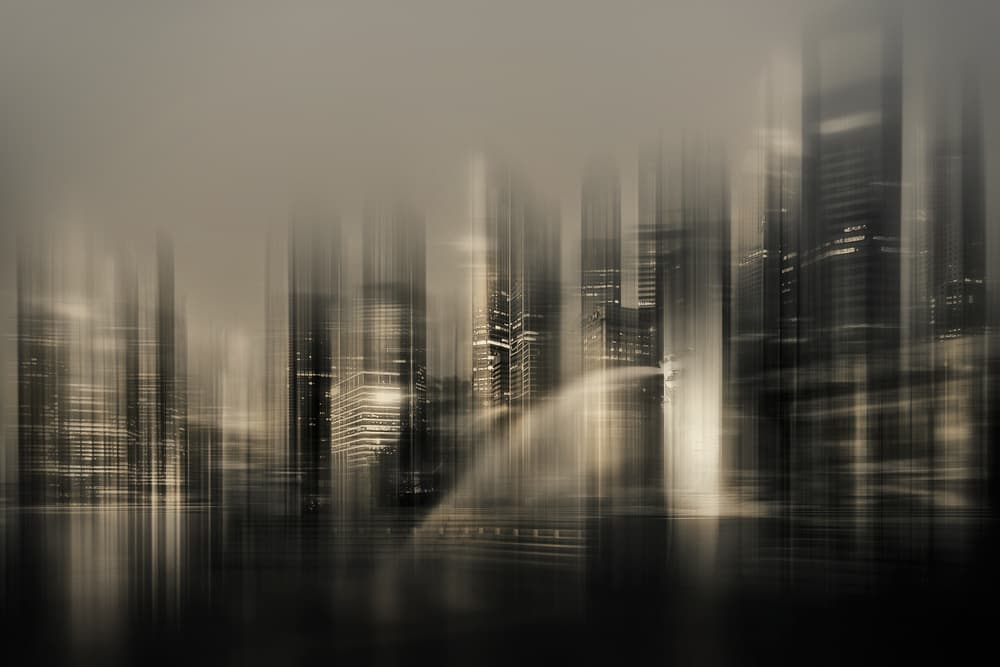 Abstract City Reflections by Rooswandy Juniawan — canvas wall art