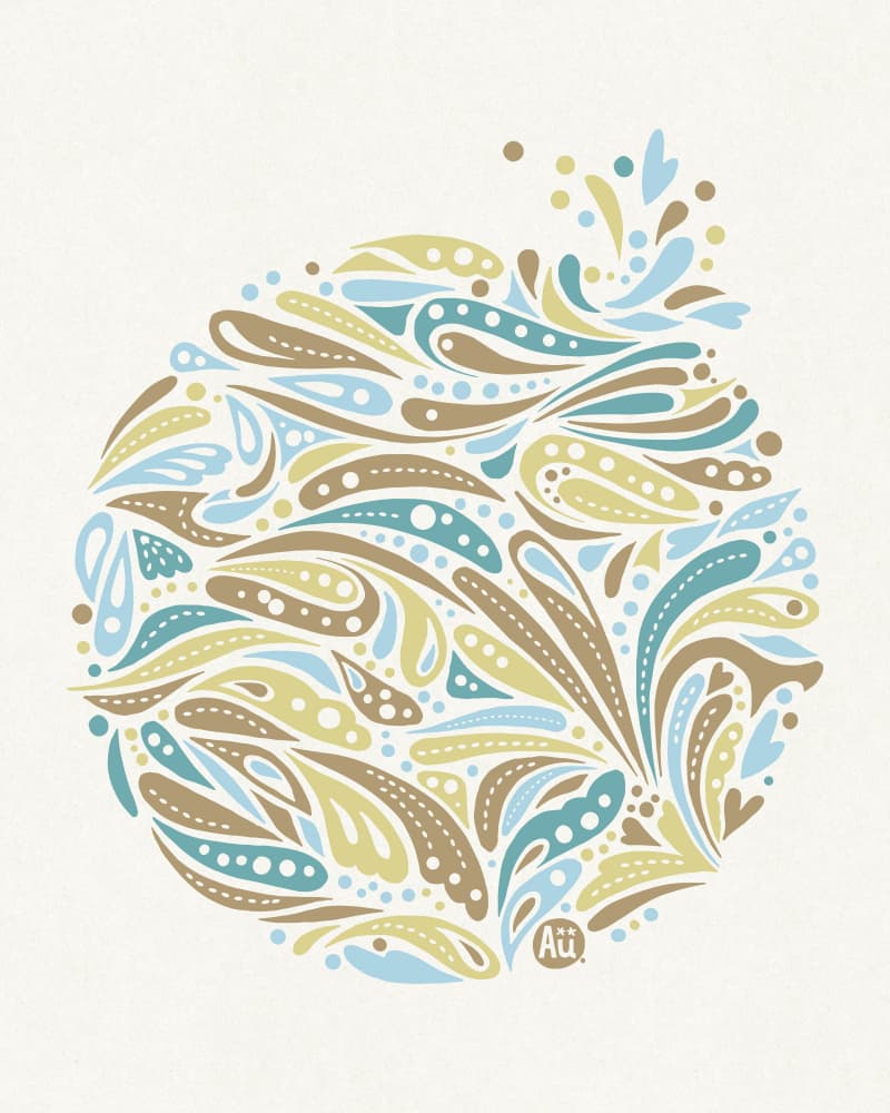 Organic Splash Swirls by Aia Ueno — canvas wall art