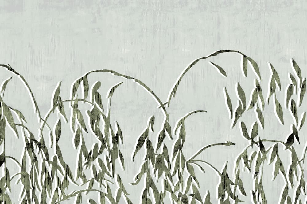 Swaying Green Leaves by casa cartissi — canvas wall art
