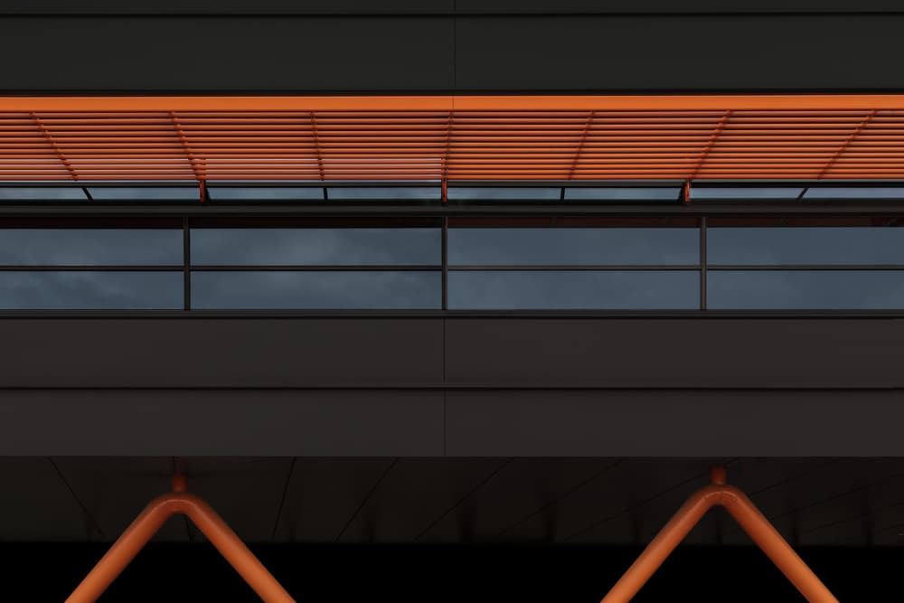 Orange Architectural Abstraction by Theo Luycx — canvas wall art