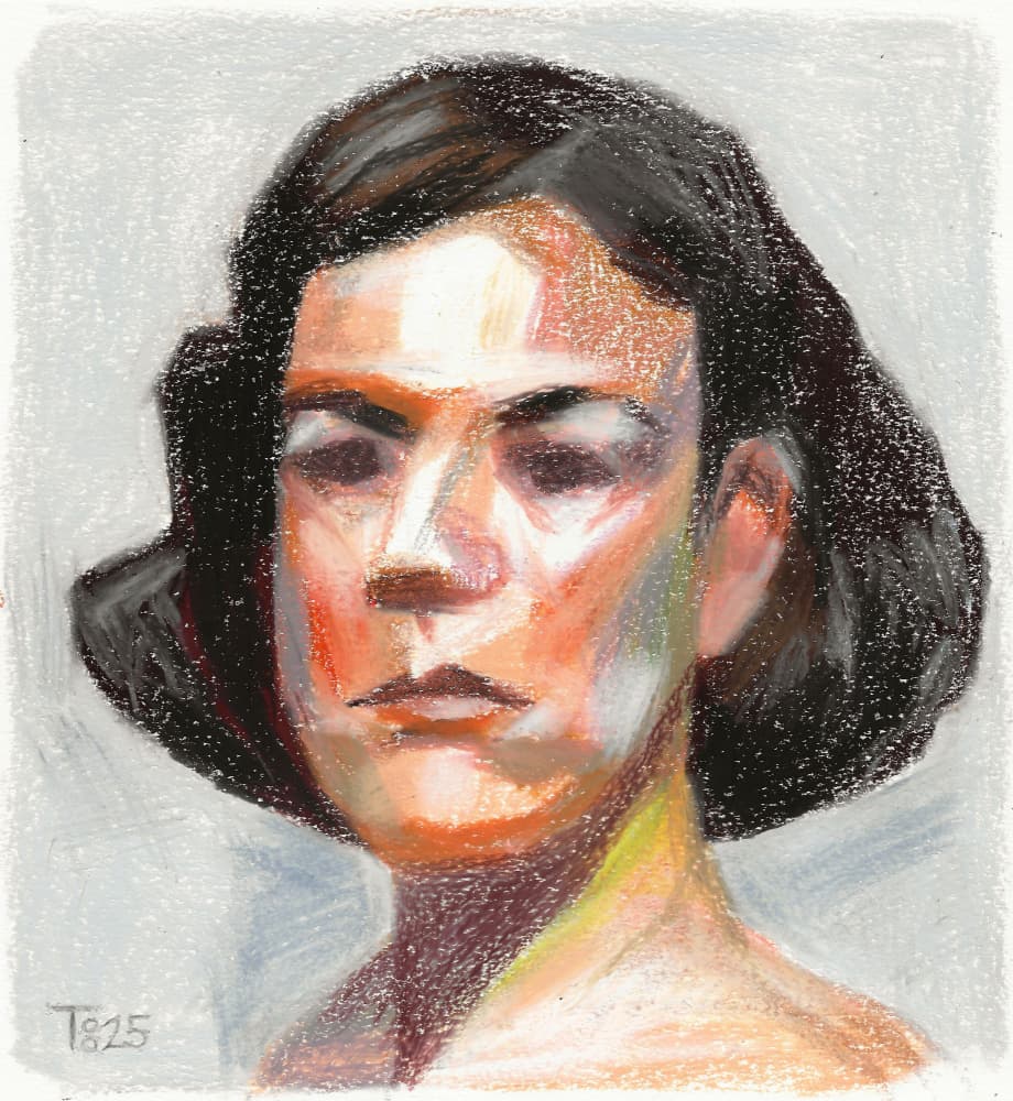 Vibrant Female Portrait by Tore Bahnson — canvas wall art