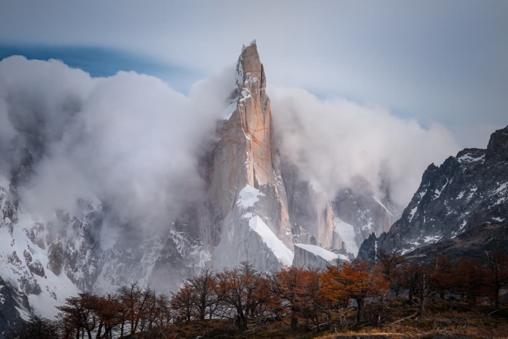Cerro Torre Autumn Mist by Yongnan Li (李永男) — canvas wall art