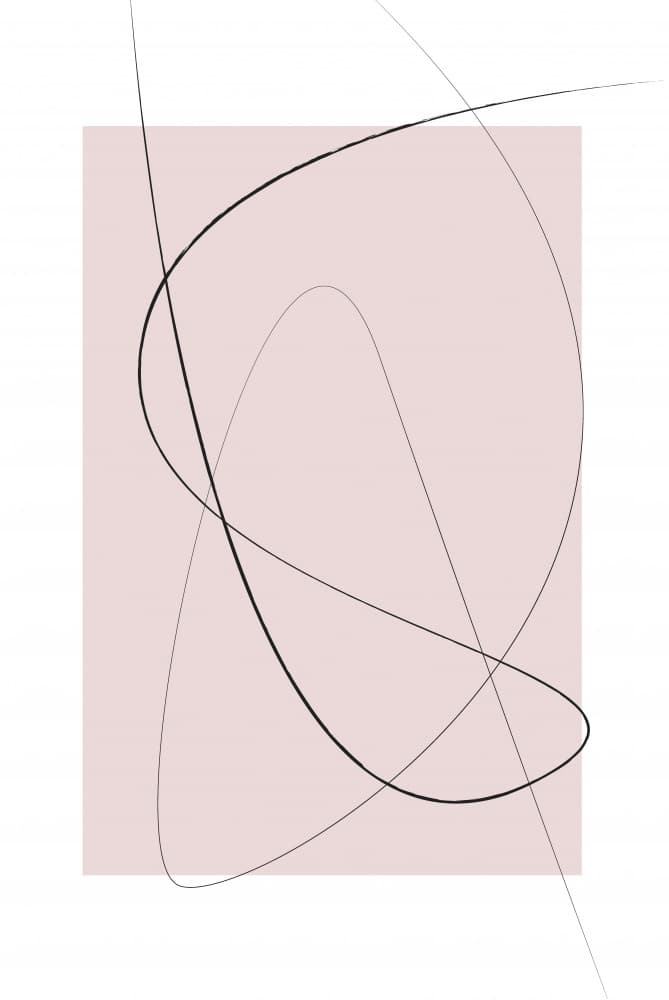 Abstract Pink Curves by Oju Design — canvas wall art