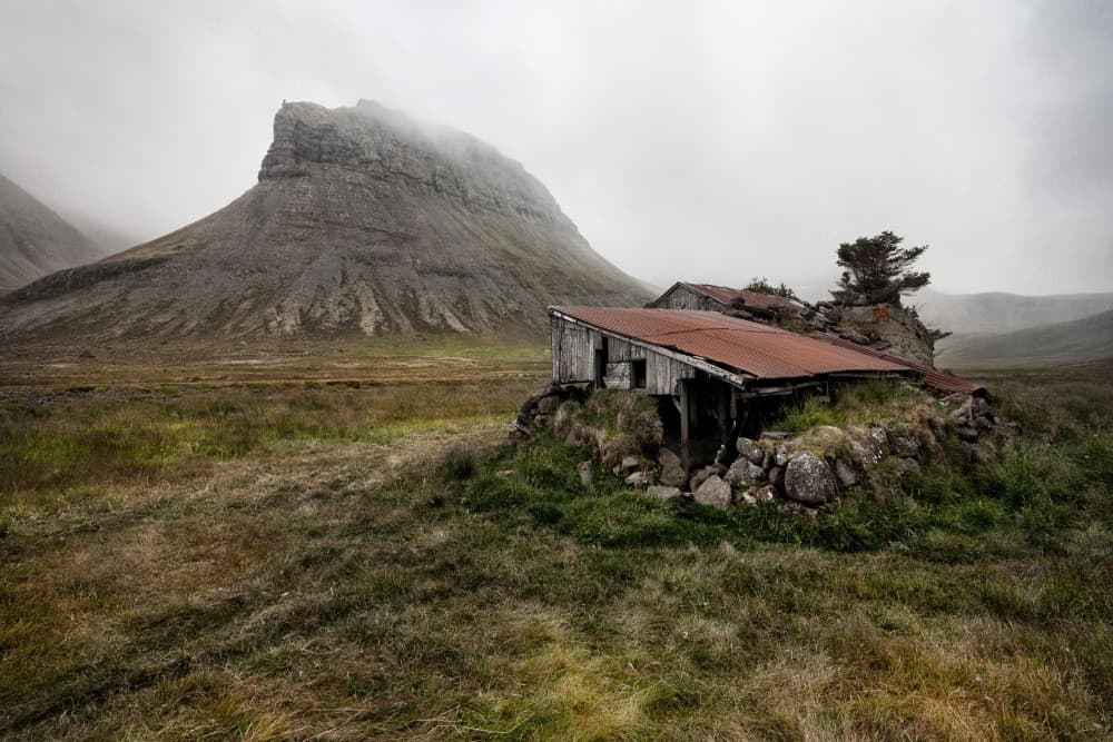 Misty Mountain Cabin by Þorsteinn H. Ingibergsson — canvas wall art