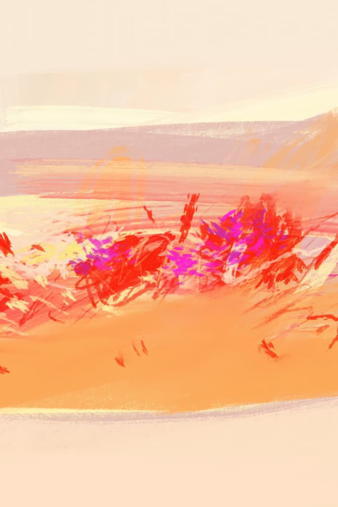 Vibrant Desert Landscape by Simona Gocan — canvas wall art