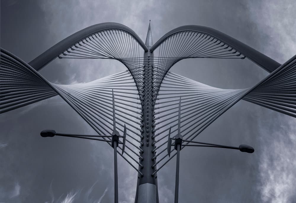Sleek Bridge Curves by Ahmed Thabet — canvas wall art