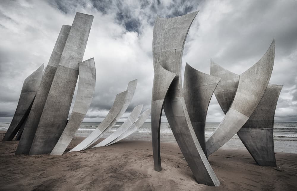 Windswept Concrete Memorial by Uschi Hermann — canvas wall art