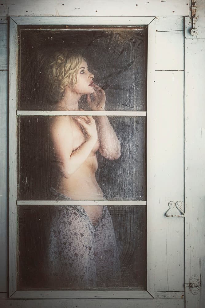 Pensive Window Gaze by Jan Slotboom — canvas wall art