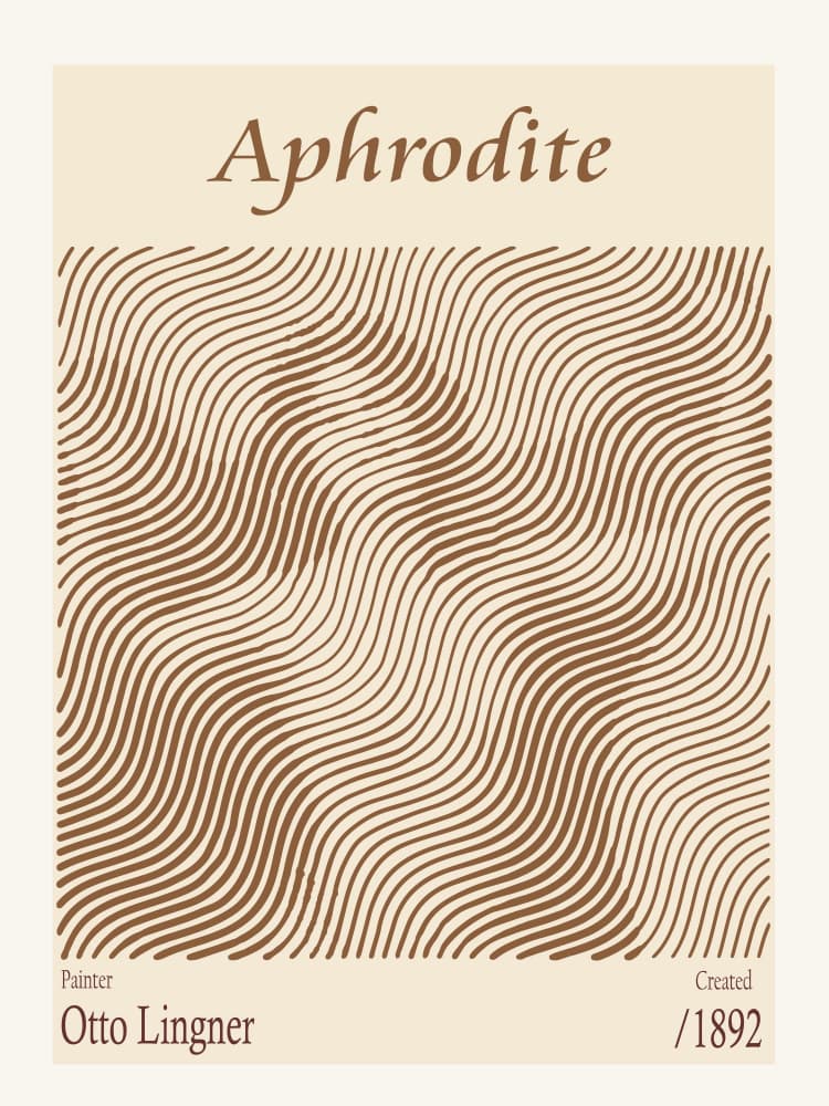 Aphrodite Wavy Lines by Doa Project — canvas wall art