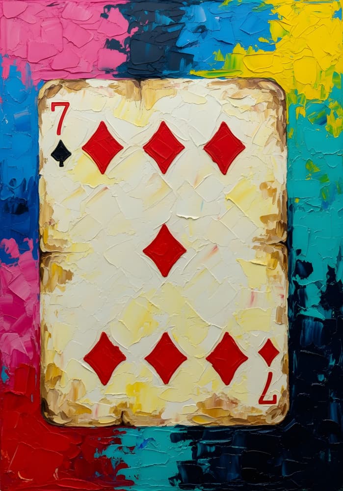 Vibrant Seven Diamonds by HUGO — canvas wall art