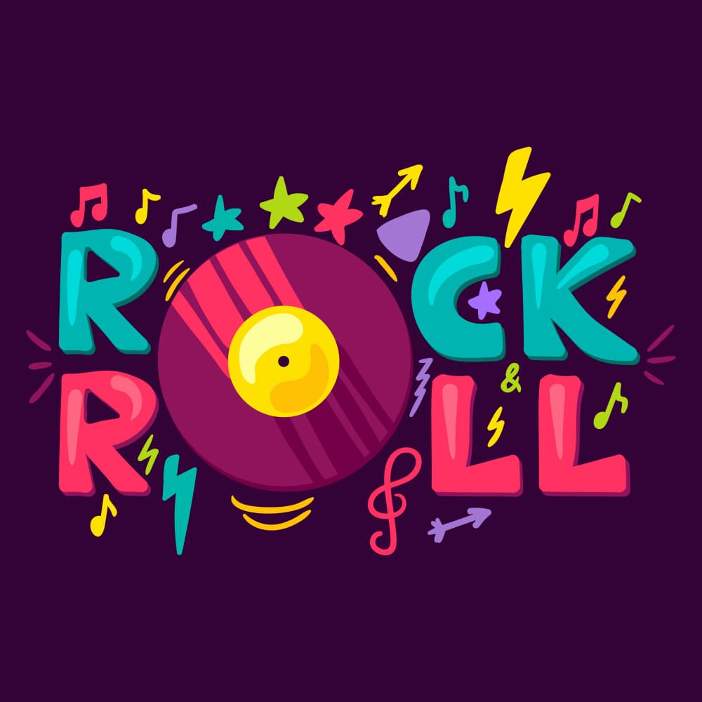 Colorful Rock and Roll by Marika Barsrsind β canvas wall art