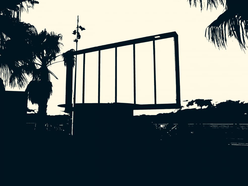 Tropical Billboard Silhouette by Petr Strnad — canvas wall art