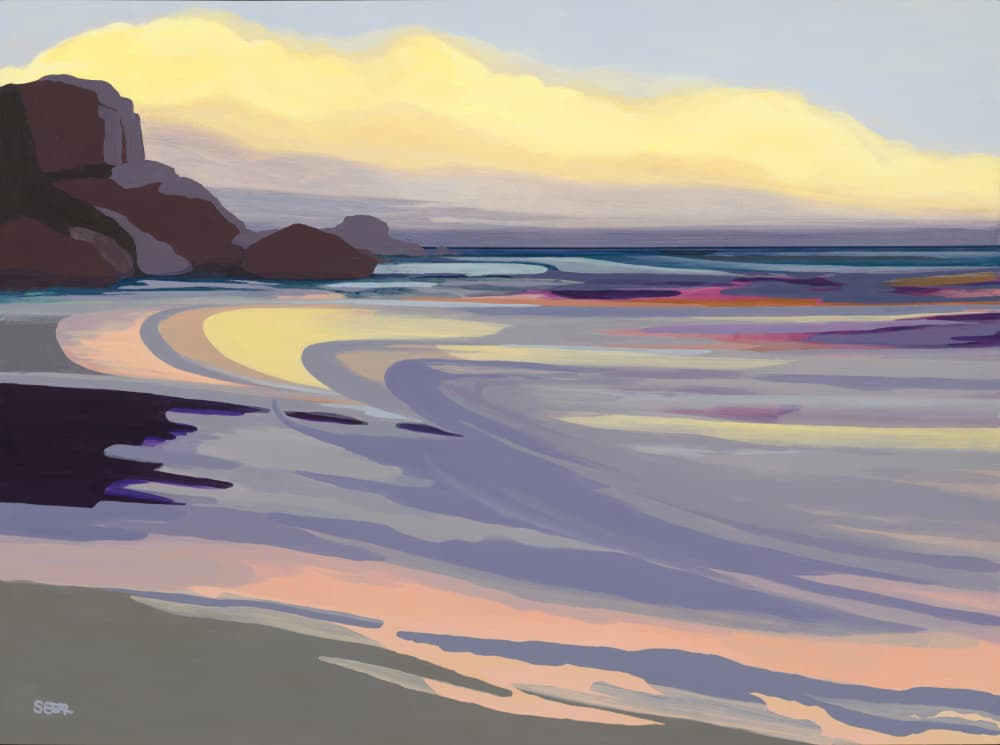 Coastal Sunset Glow by Angela Seear — canvas wall art