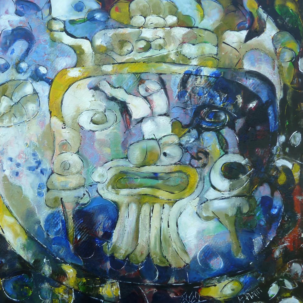 Primal Spirit Mask by Barbara Piatti — canvas wall art