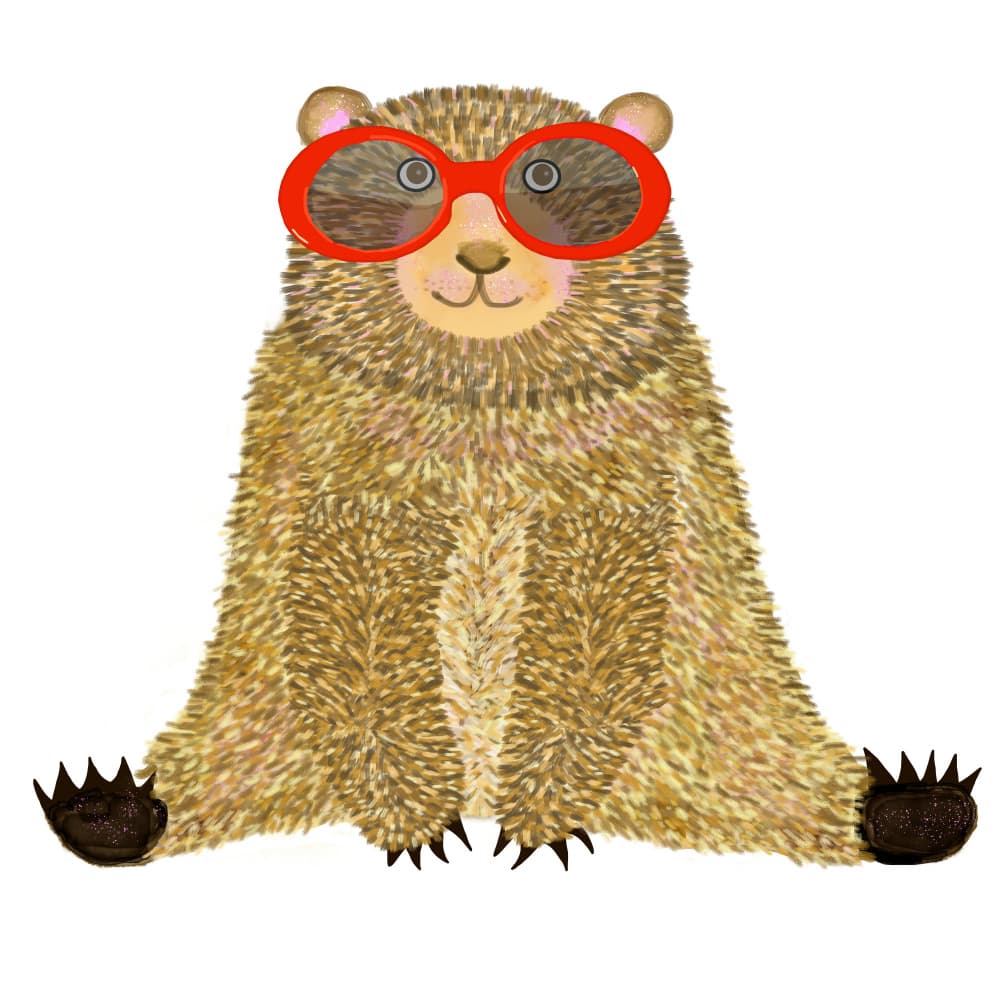 Cool Bear with Sunglasses by Lynnda Rakos — canvas wall art