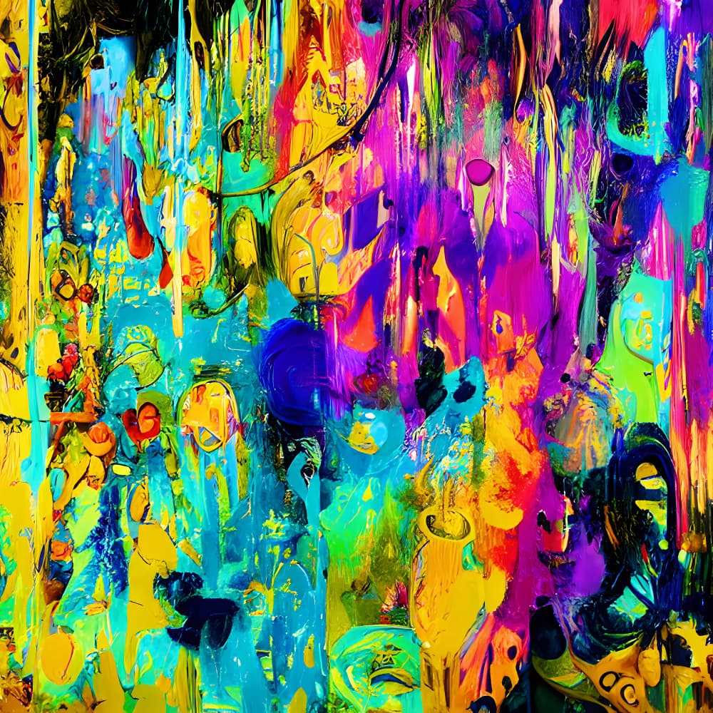 Vibrant Abstract Flow by mnemonixART — canvas wall art