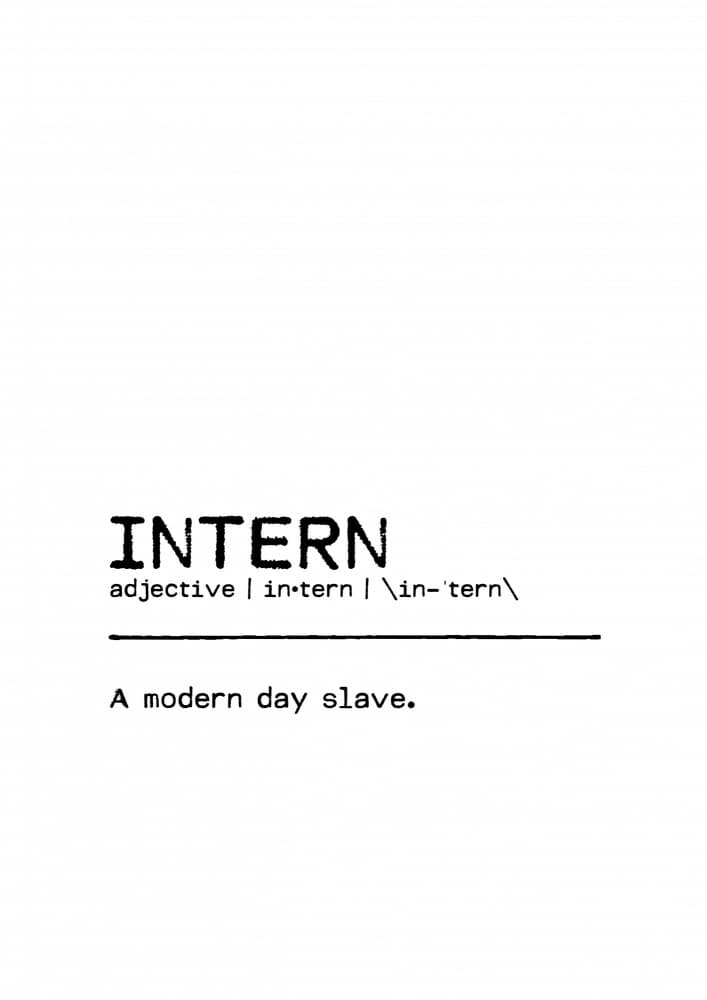 Intern Definition Humor by Orara Studio — canvas wall art