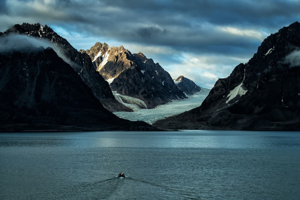 Glacier Boat Journey by Martin Steeb — canvas wall art