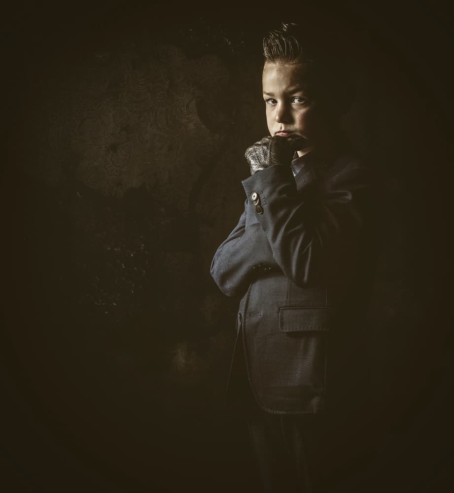 Confident Boy In Suit by gNo — canvas wall art