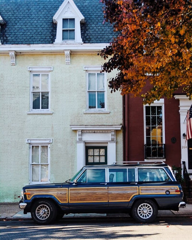 Autumn Streetside Classic by Del Mundo Imagery — canvas wall art