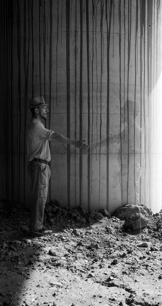 Solitary Man Echoed by Carlo Ferrara — canvas wall art