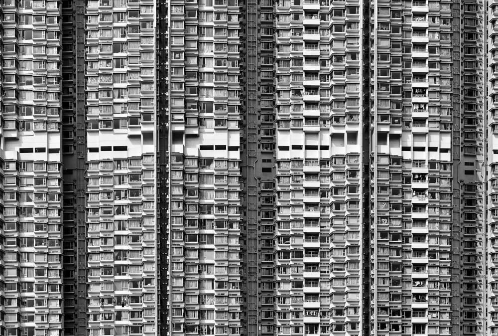 Dense Urban Facade by Stefan Schilbe — canvas wall art