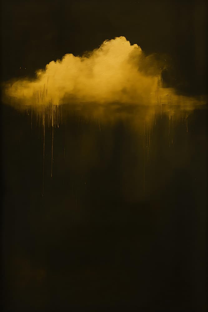 Golden Rain Cloud by HUGO — canvas wall art