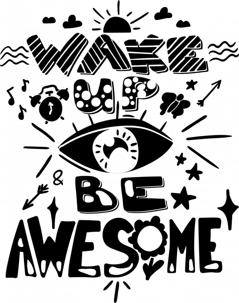 Wake Up Be Awesome by Marika Barsrsind β canvas wall art