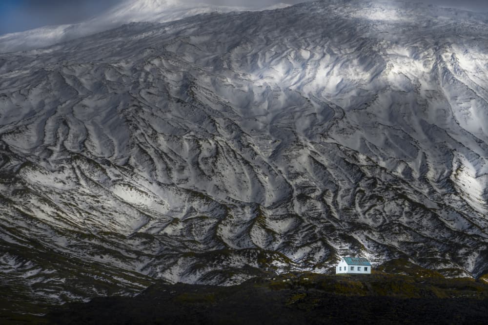 Solitary Mountain Home by John-Mei Zhong — canvas wall art