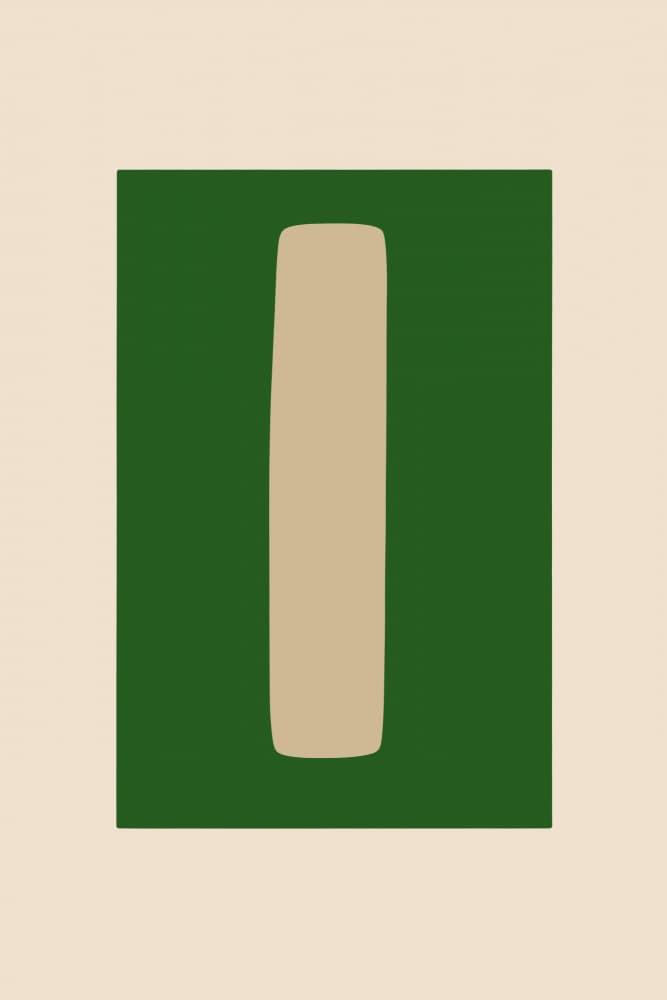 Minimalist Green Shape by cartissi — canvas wall art