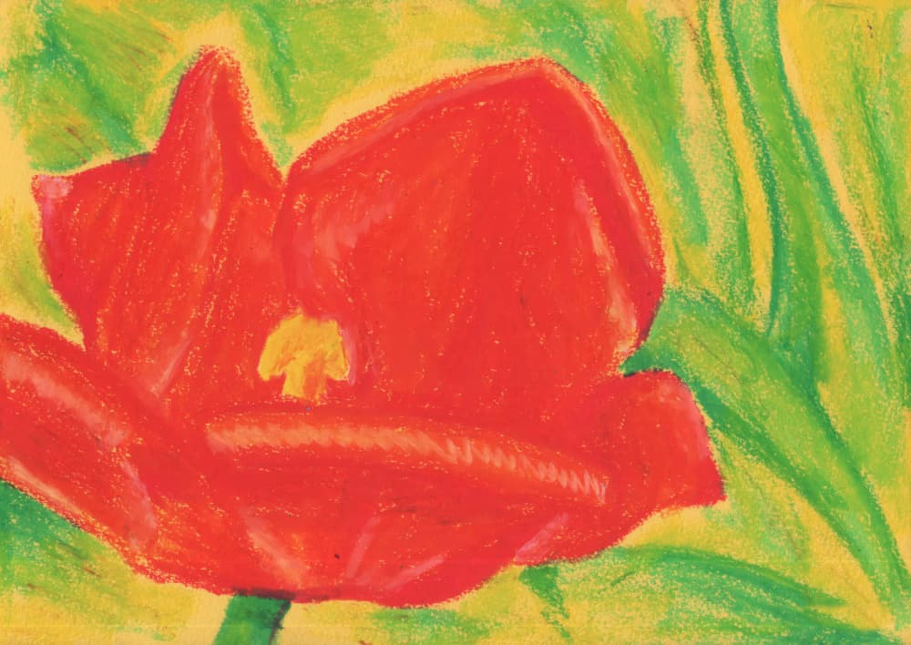 Vibrant Red Tulip by Kulik — canvas wall art