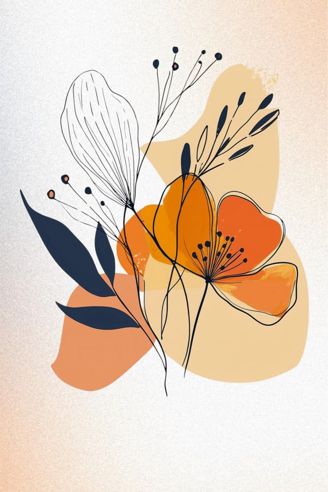 Modern Abstract Botanicals by Sally Ann Moss — canvas wall art