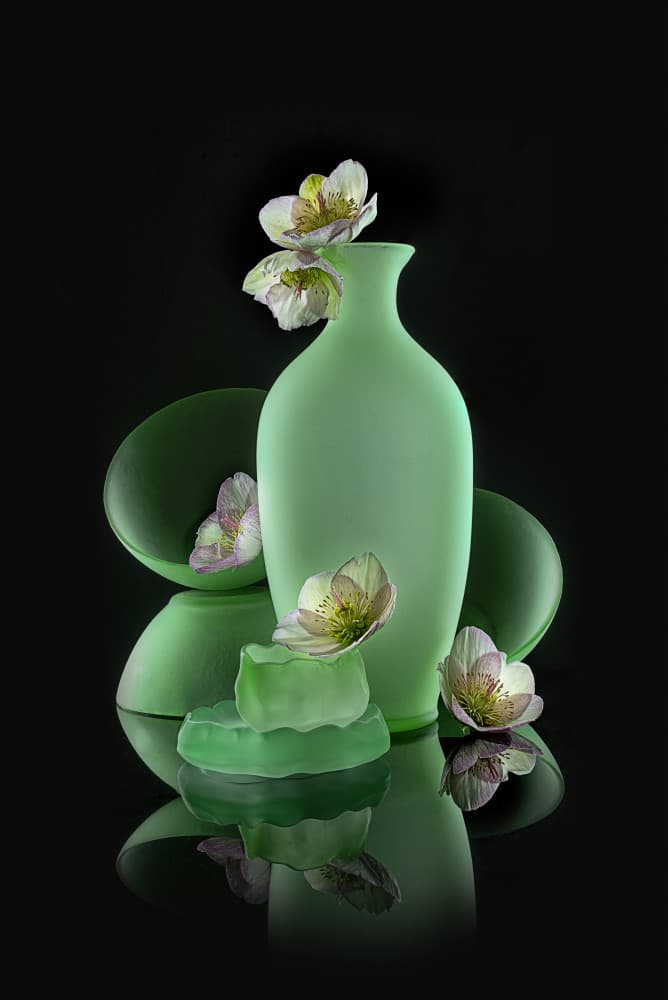 Elegant Green Floral by Lydia Jacobs — canvas wall art