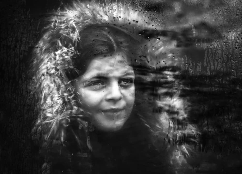 Dreamy Rain Girl by Ummu Nisan Kandilcioglu — canvas wall art