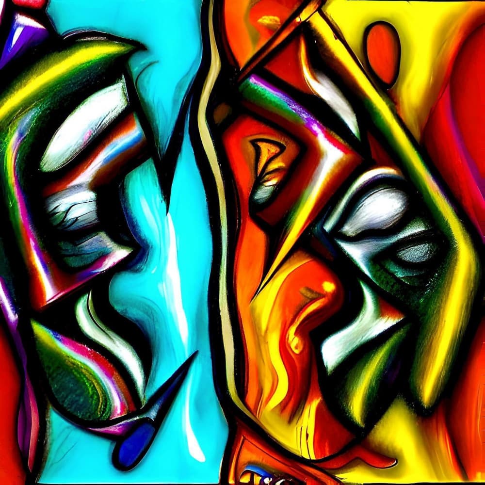 Bold Abstract Expression by mnemonixART — canvas wall art