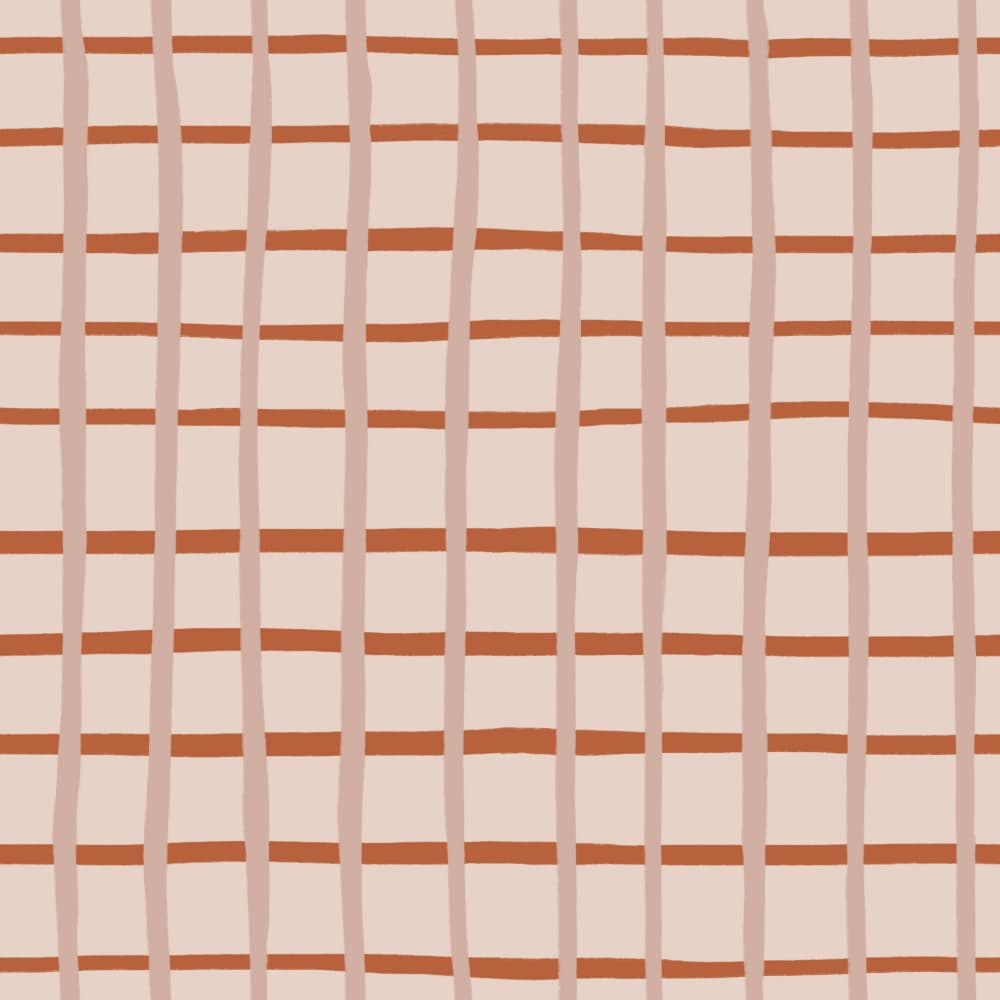 Warm Terracotta Grid by Menina Lisboa — canvas wall art