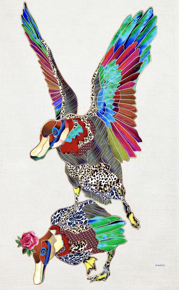 Colorful Patterned Ducks by Kostyantin Malginov — canvas wall art