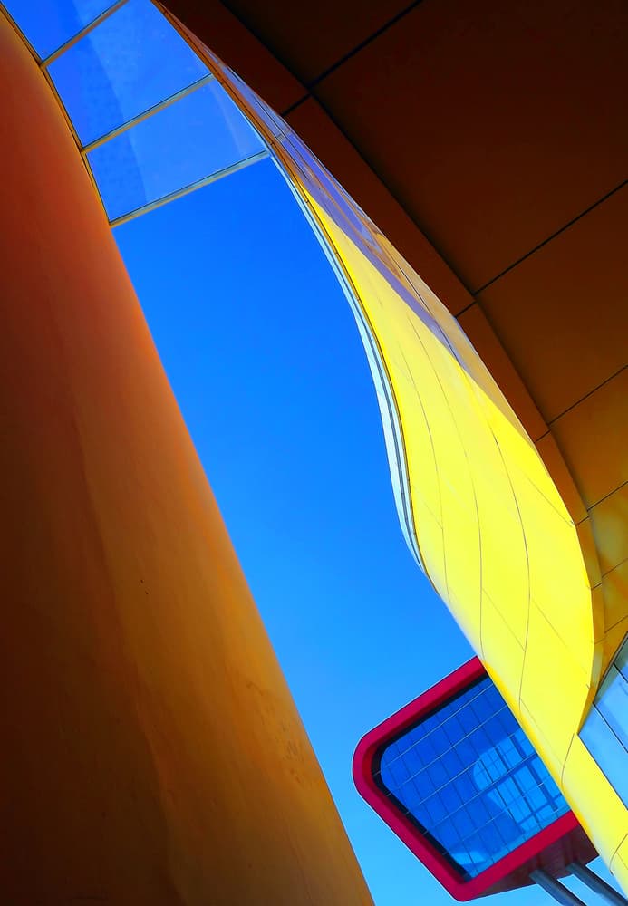 Colorful Abstract Architecture by Kahar Lagaa — canvas wall art